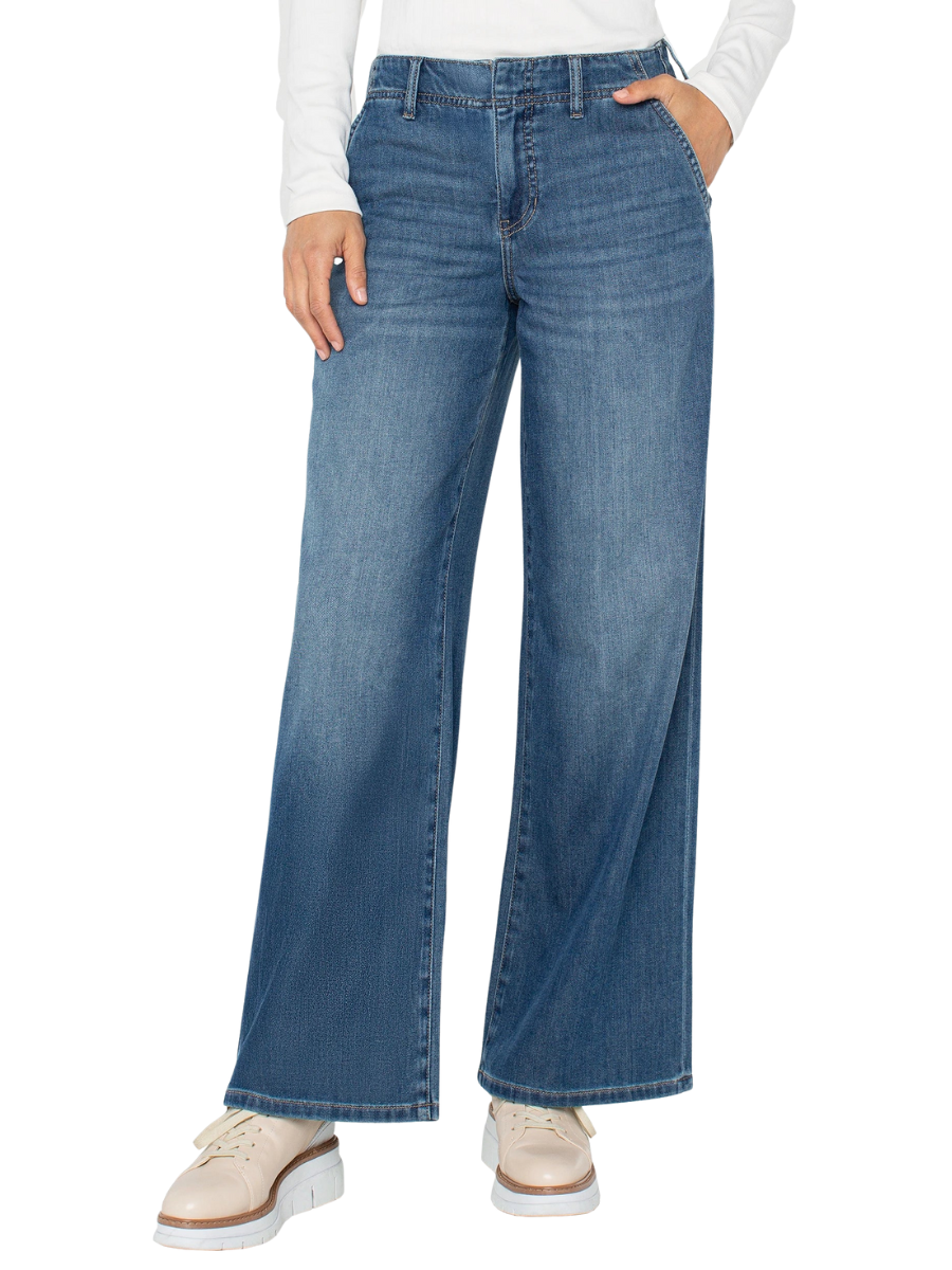 Weekender Wide Leg Denim - Walnut