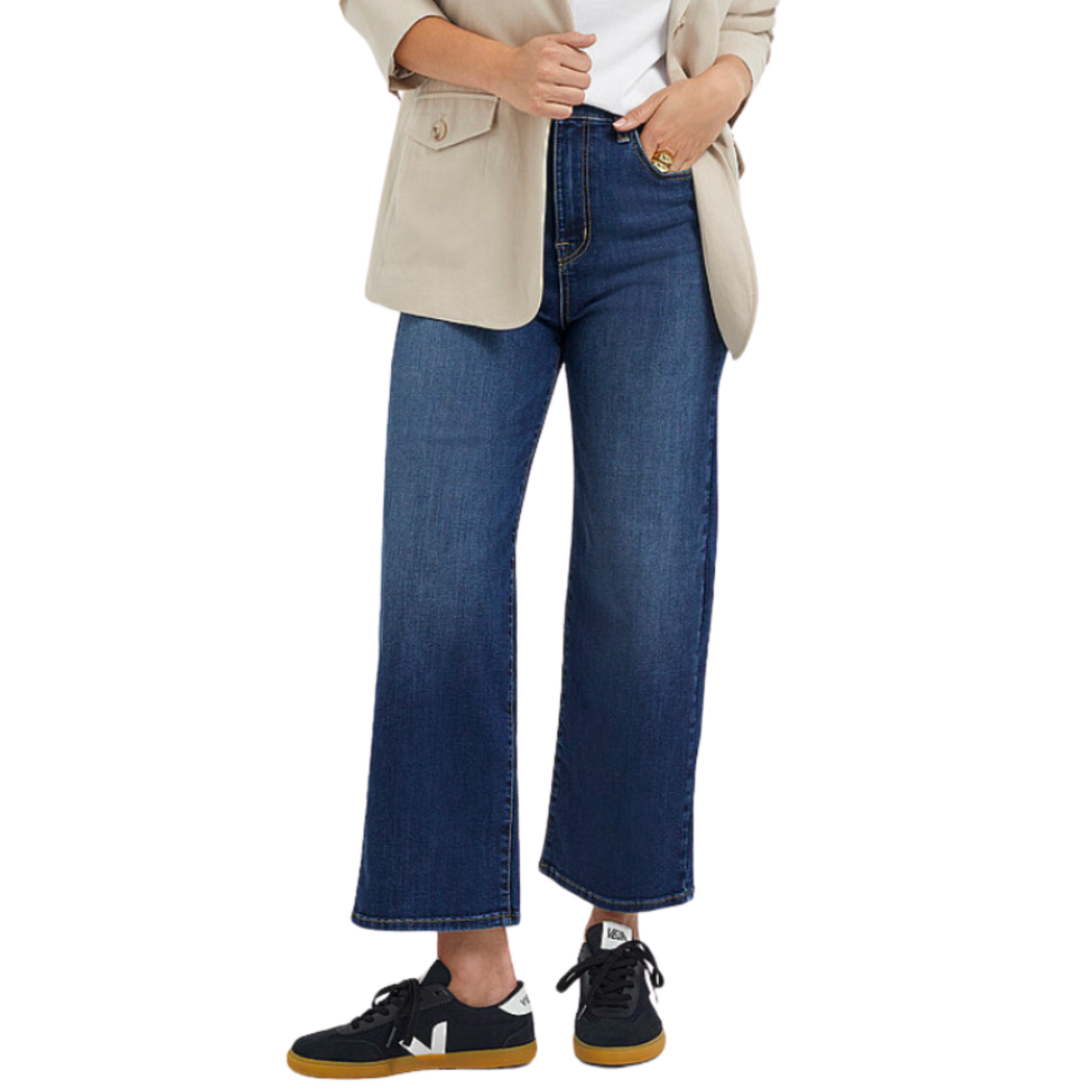 ModAm Savannah Wide Leg Crop - Bayou Blue