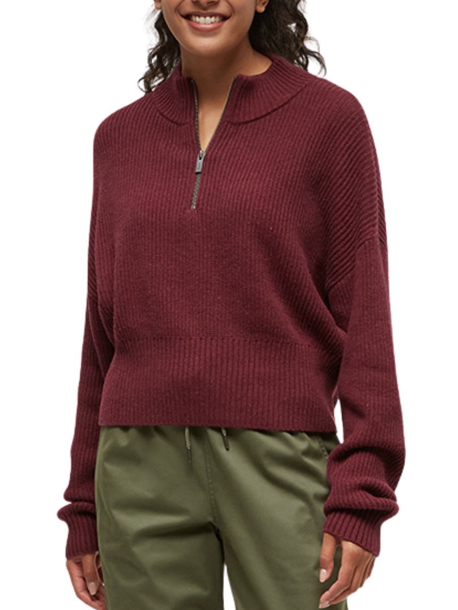 Vista Sweater = Burgundy