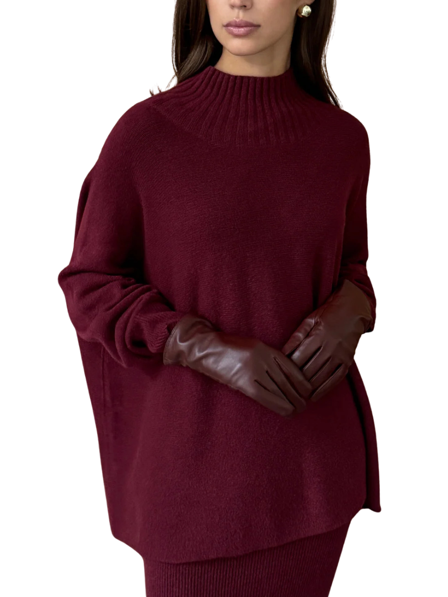 Alma Sweater - Dark Cherry