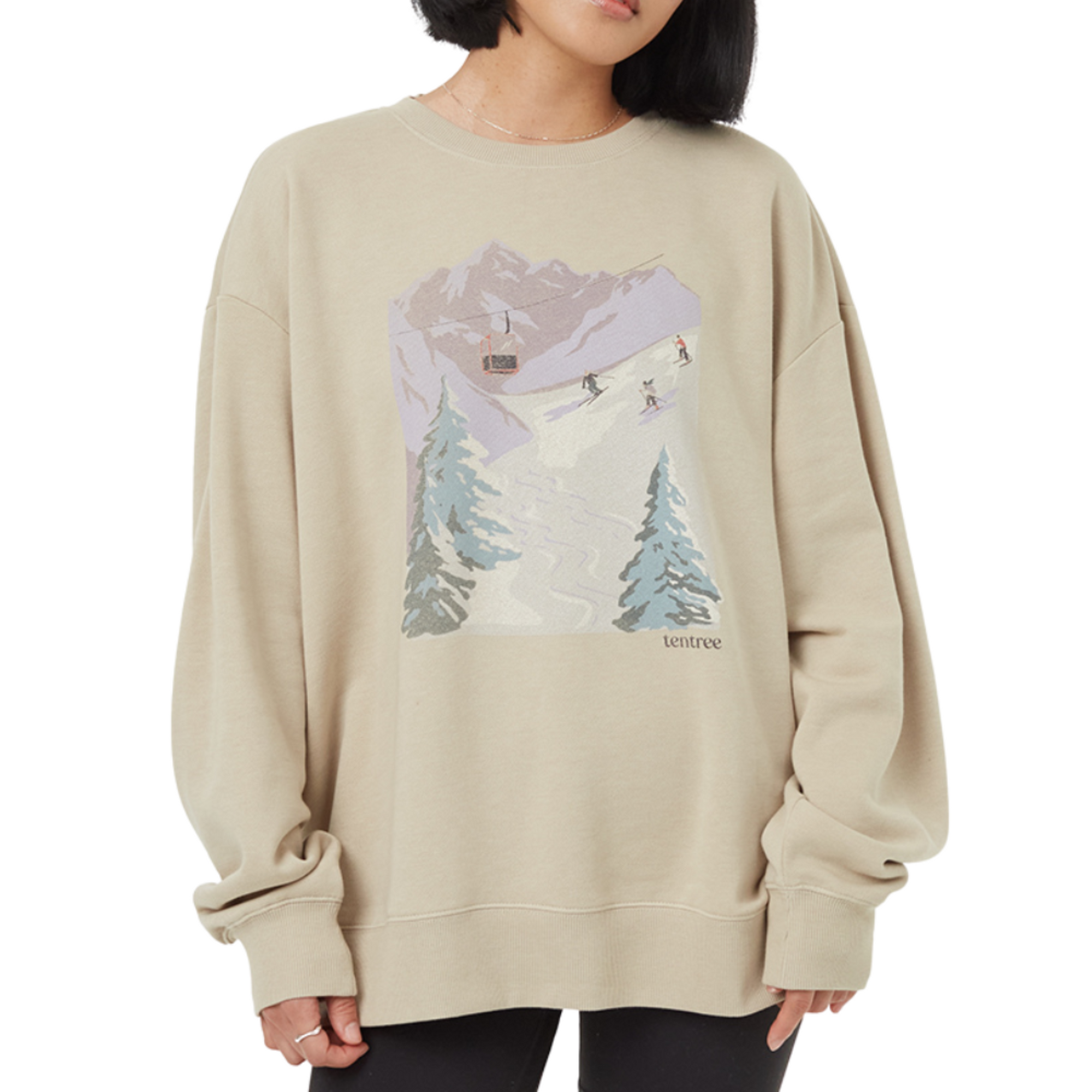 Alpine Oversize Crew in Oak