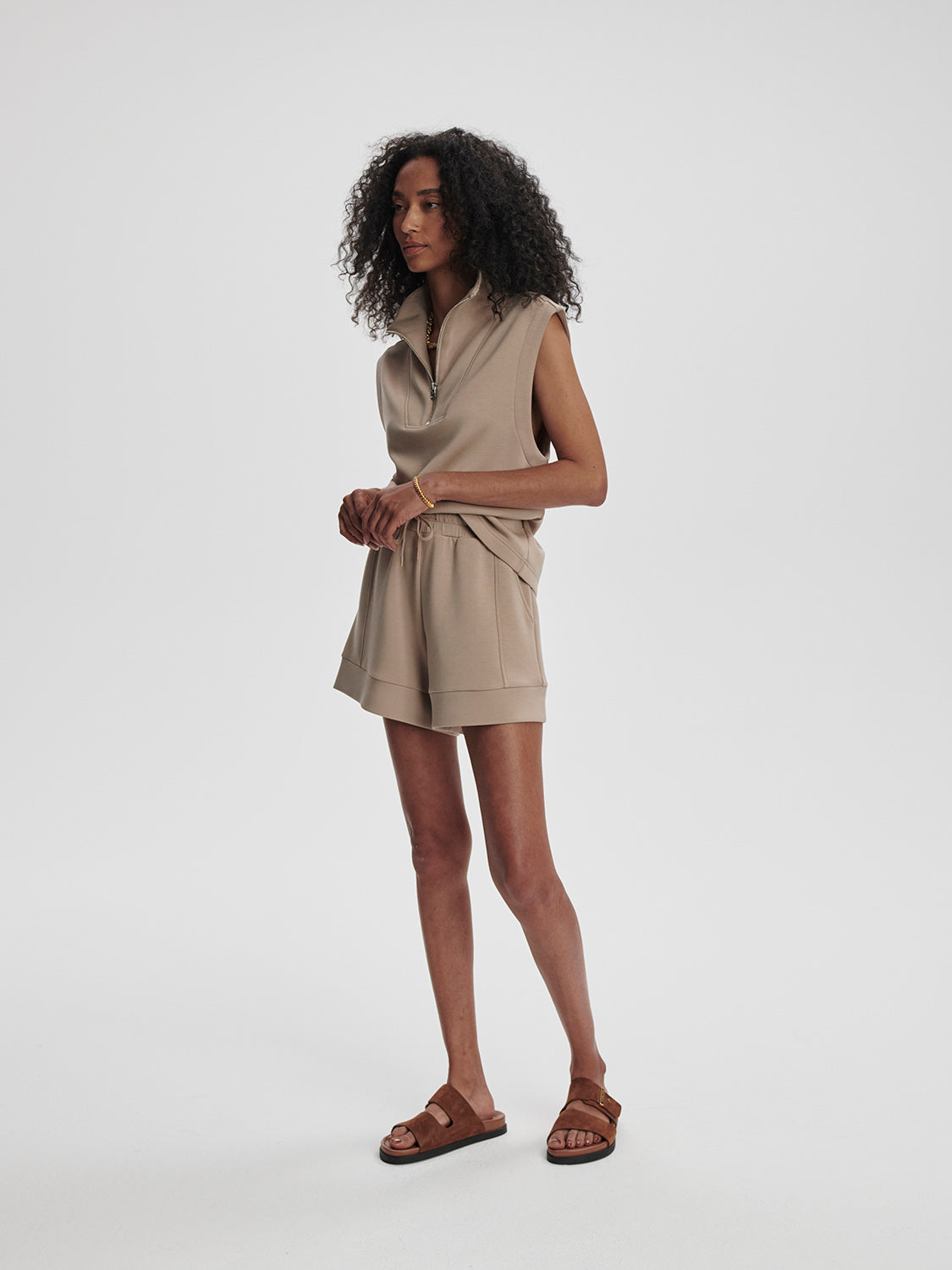 Varley Atrium Short - Light Taupe