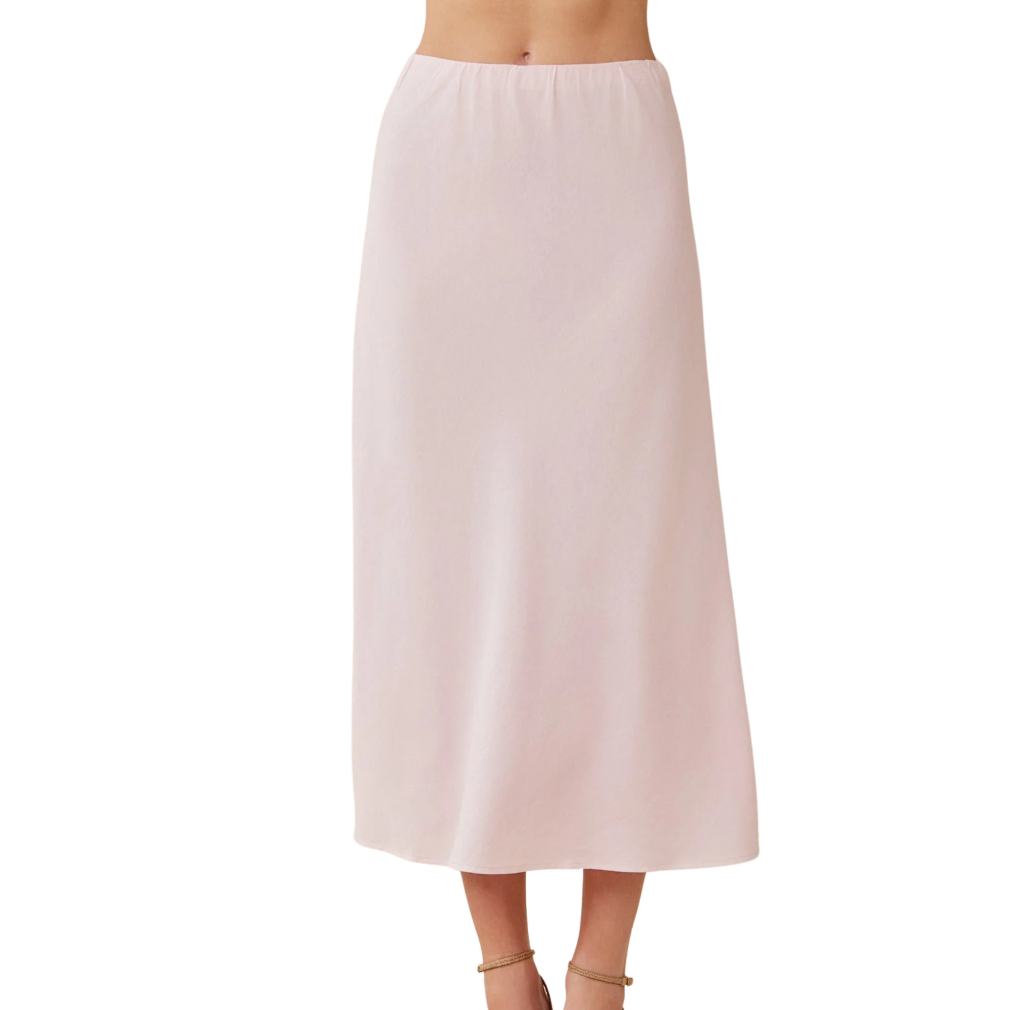Bias Midi TENCEL™ Skirt - Petal Pink