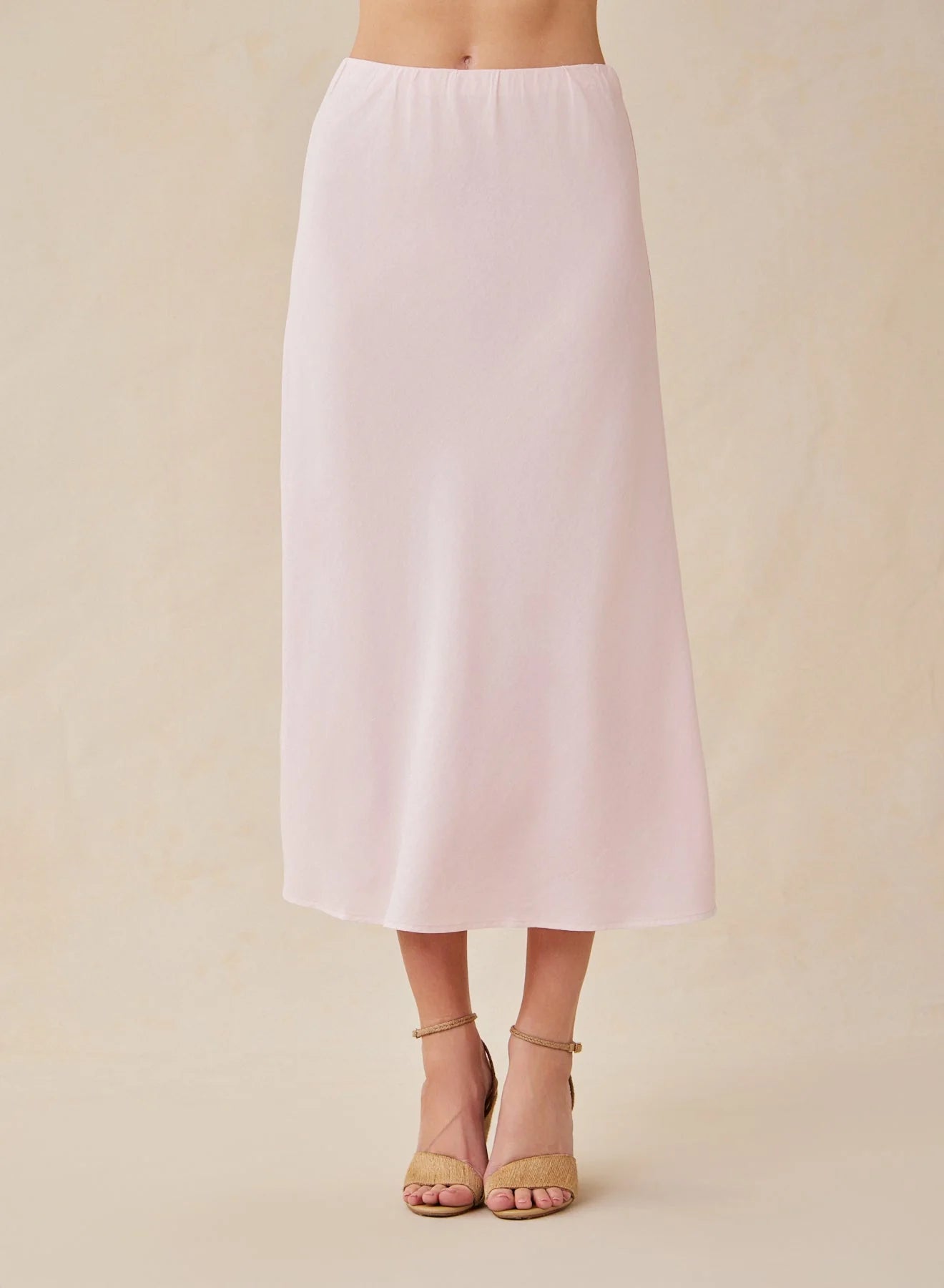 Bias Midi TENCEL™ Skirt - Petal Pink
