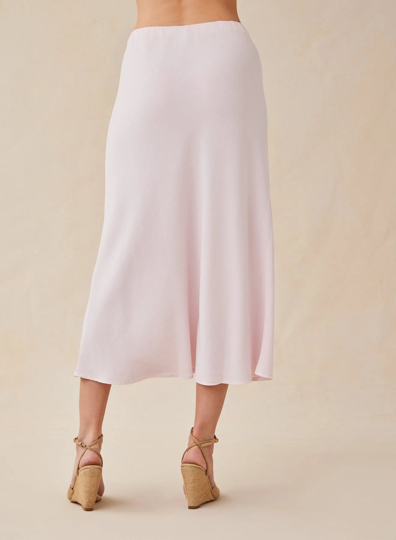 Bias Midi TENCEL™ Skirt - Petal Pink