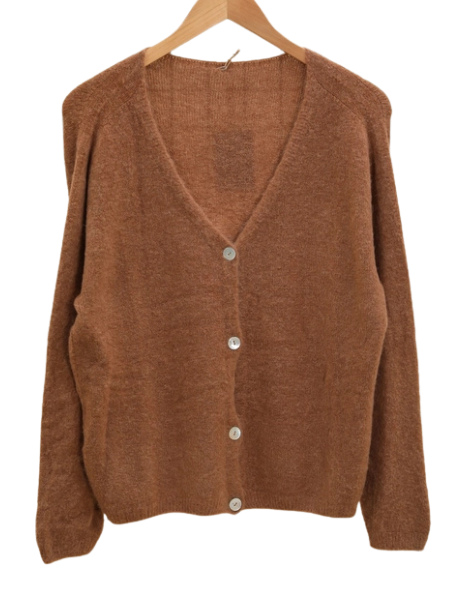Alpaca Cardigan - Camel
