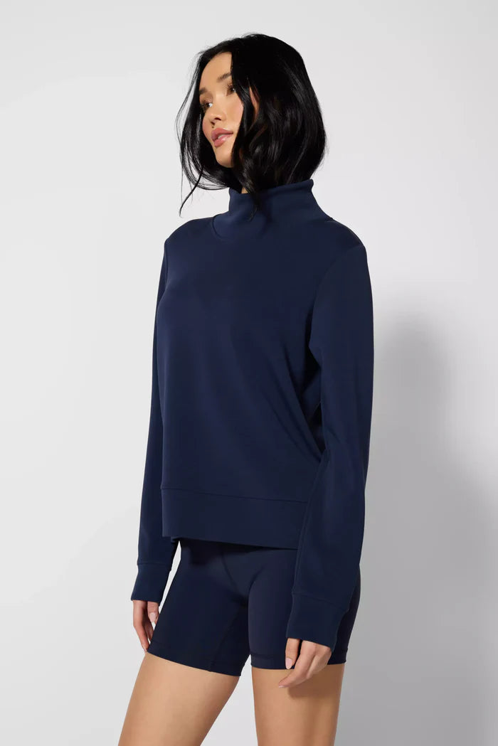 Dreamweave Mockneck - Navy Blazer
