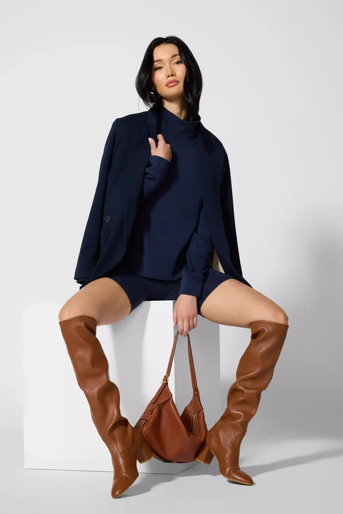 Dreamweave Mockneck - Navy Blazer