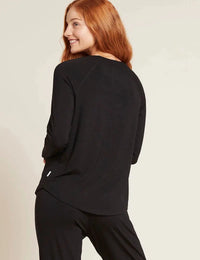 Goodnight Raglan Sleep Top by Boody in Black