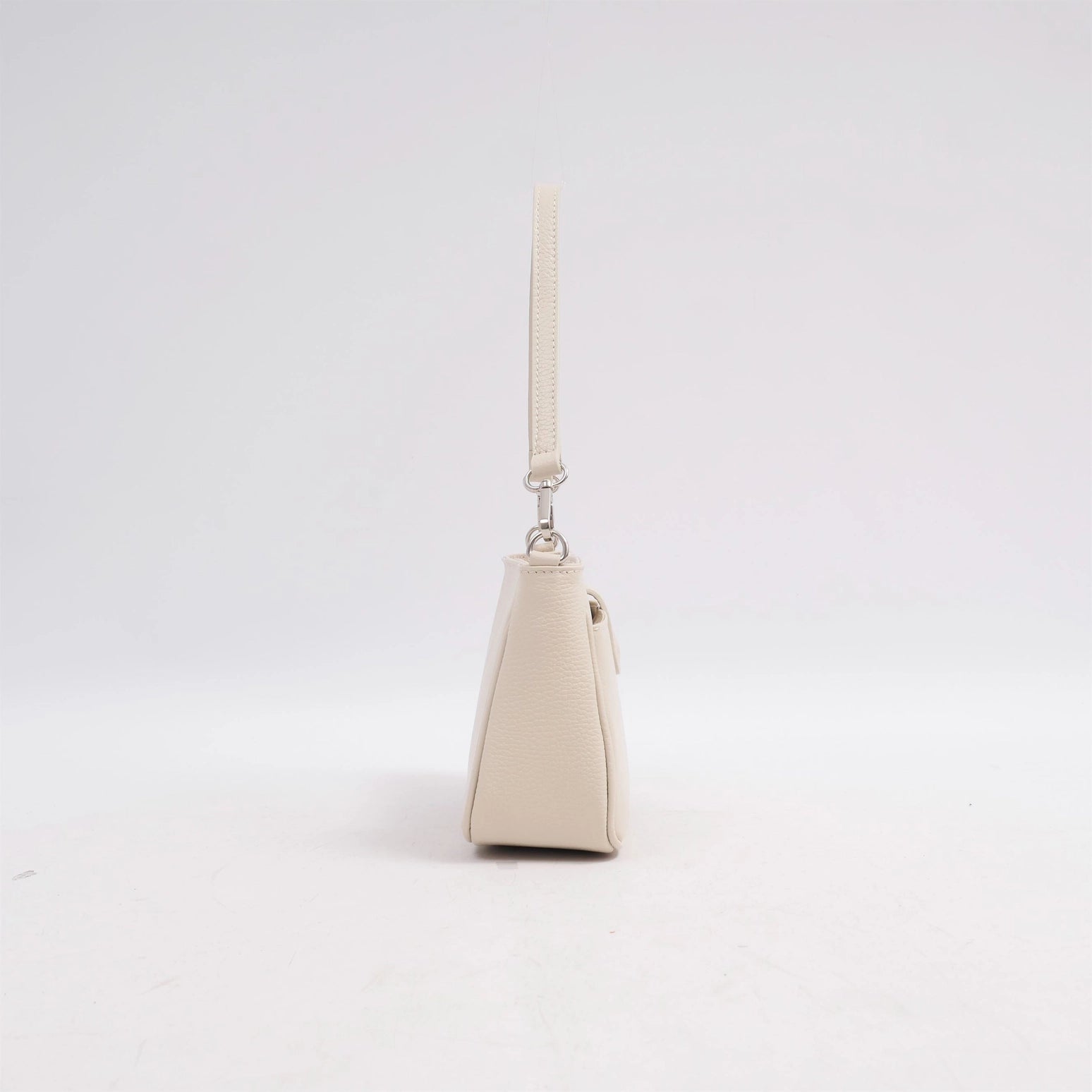 Grain Leather Handbag Bag - Soft Beige