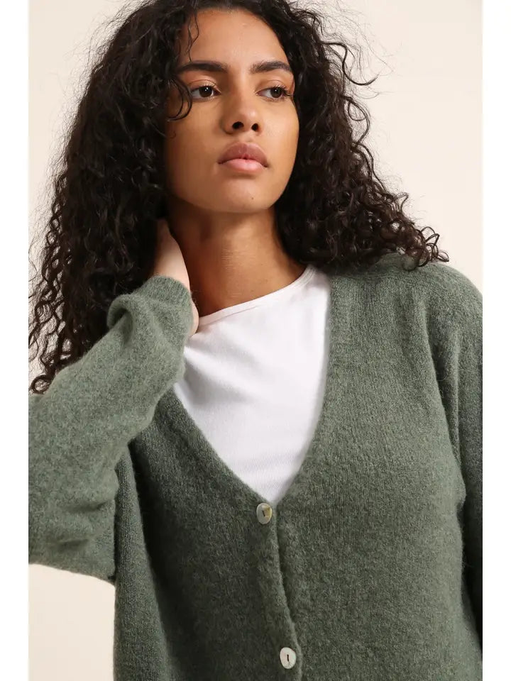 Alpaca Cardigan - Persimmon