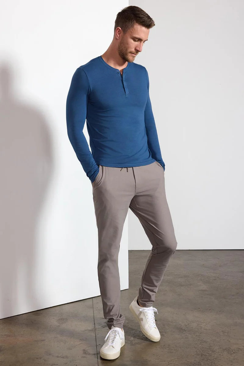 Pima LS Henley - Blue