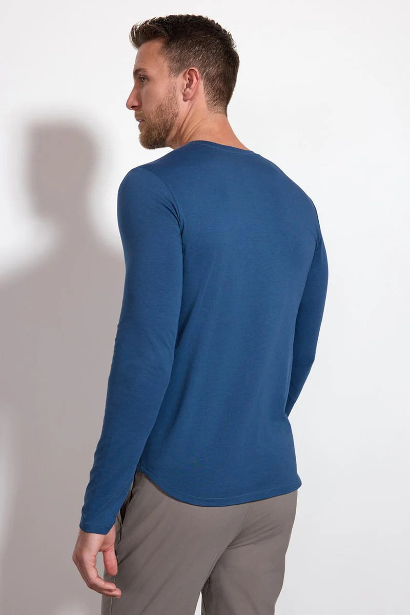 Pima LS Henley - Blue