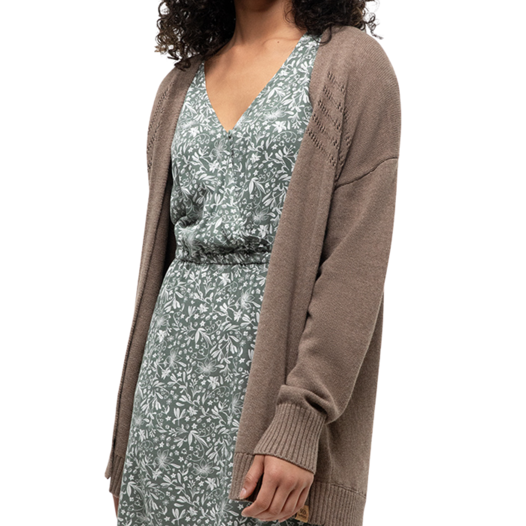 Prairies Pointelle Cardi - Falcon