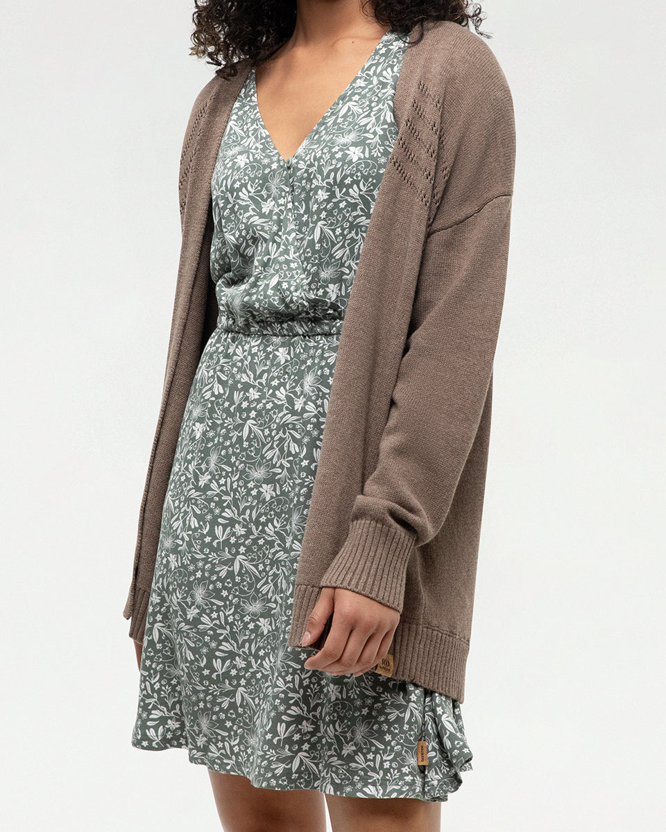 Prairies Pointelle Cardi - Falcon
