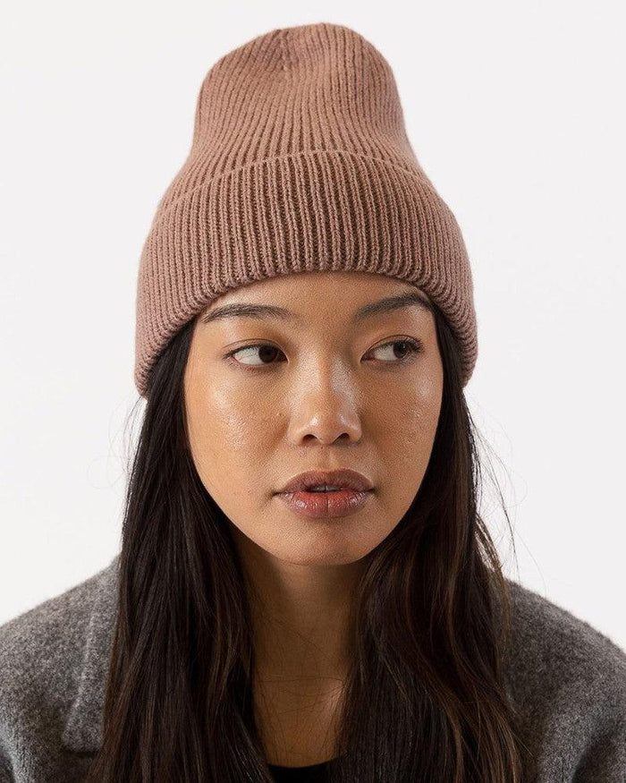 Rib Hat in Taupe