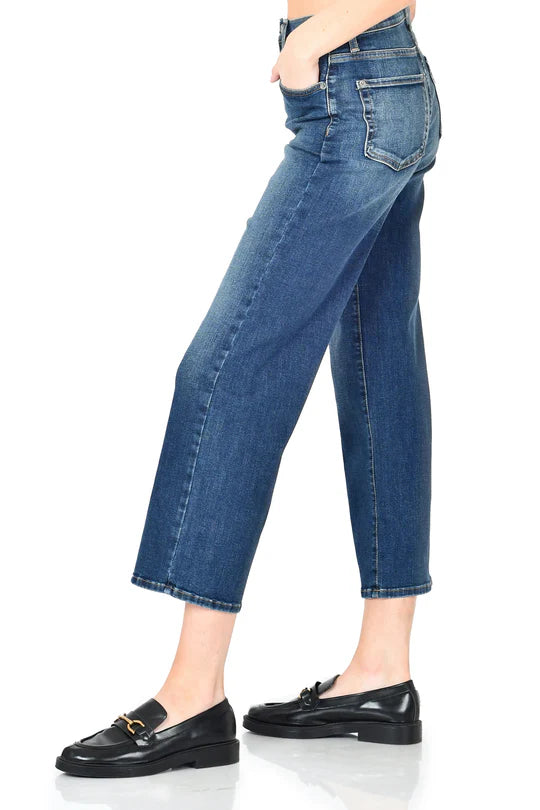 ModAm Savannah Wide Leg Crop - Bayou Blue