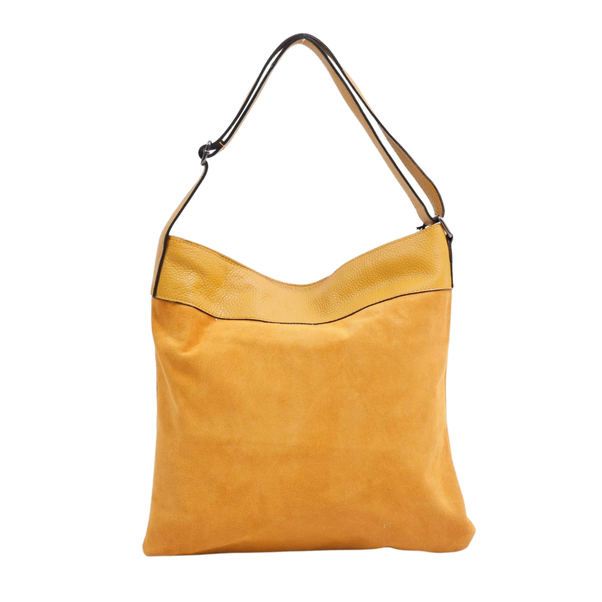 Suede Slouch Bag - Mustard
