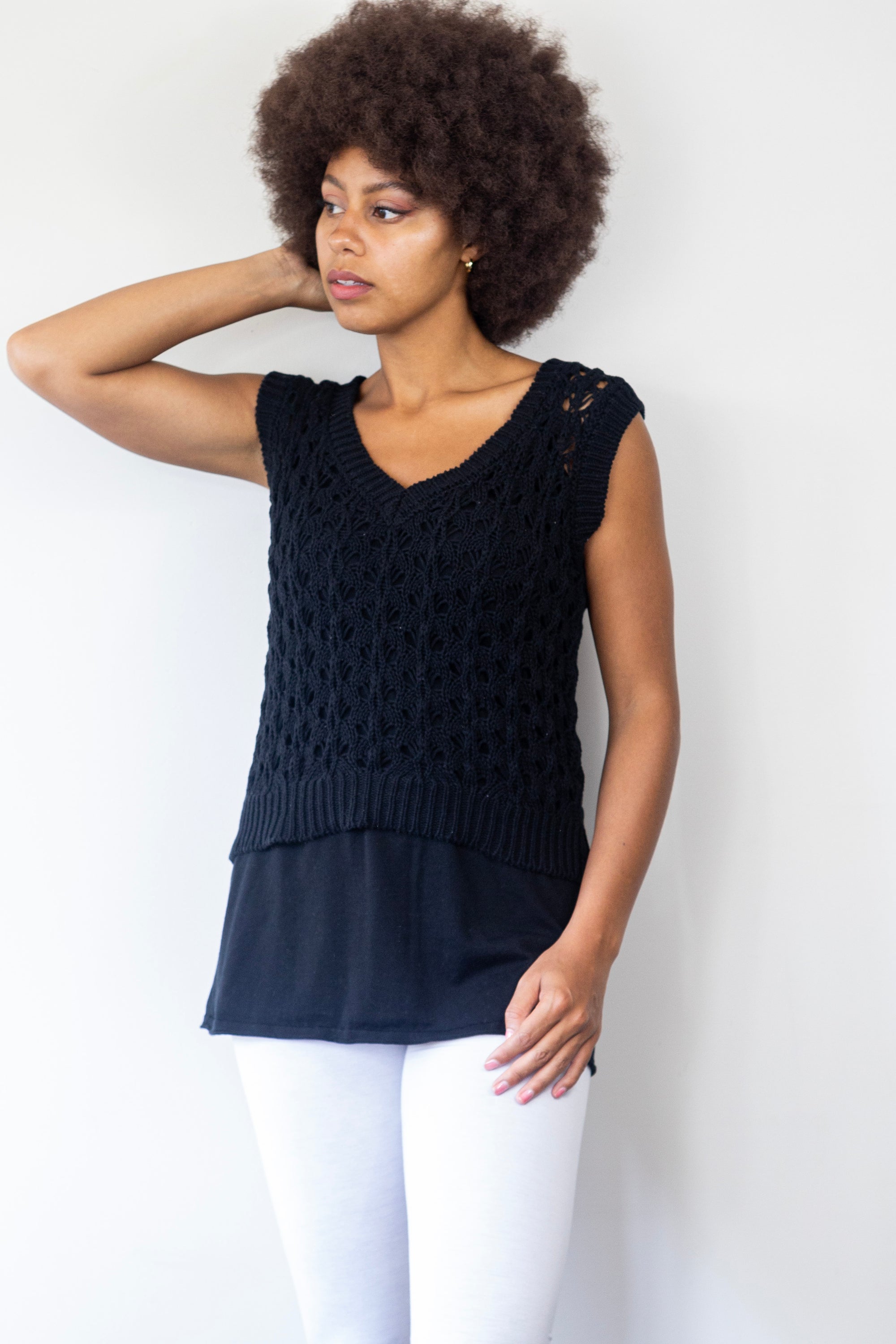 Verona Knit Vest - Black