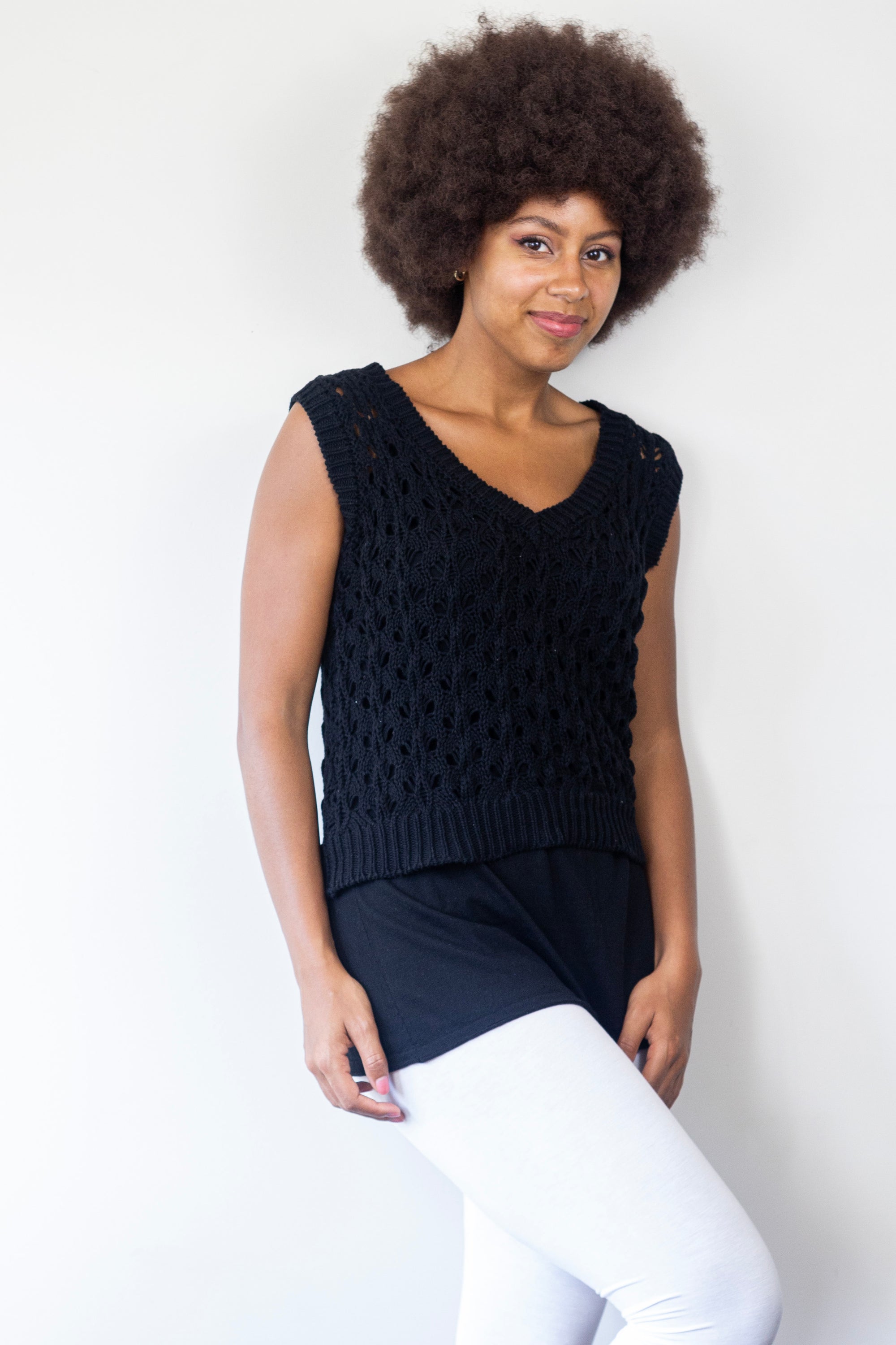 Verona Knit Vest - Black