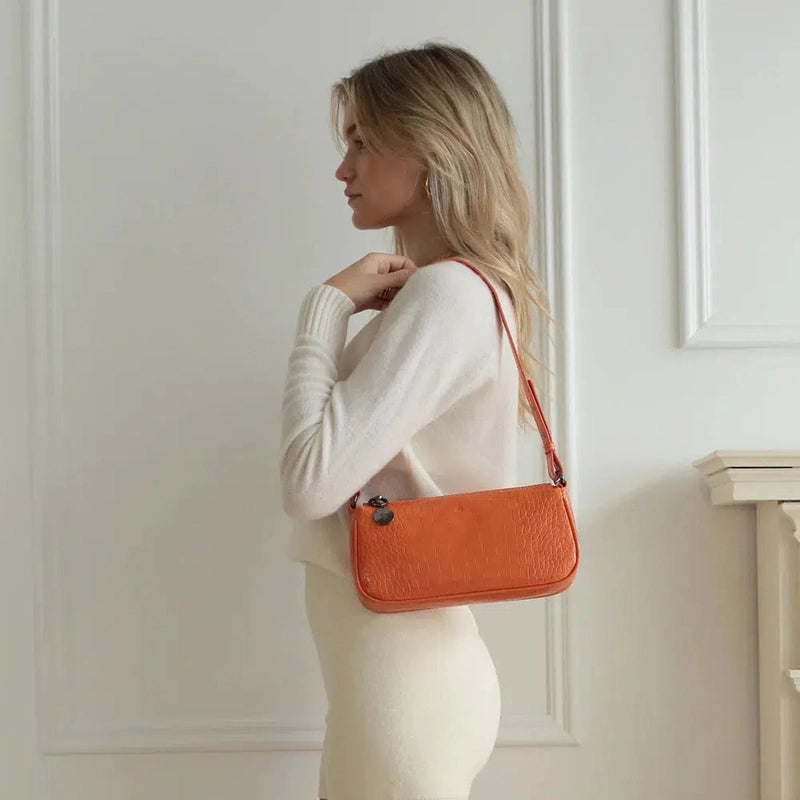 Fayette Bag in Orange Croc