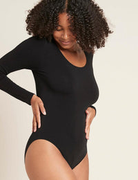 Long Sleeve Bodysuit by Boody in Black
