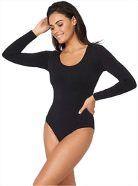 Long Sleeve Bodysuit by Boody in Black