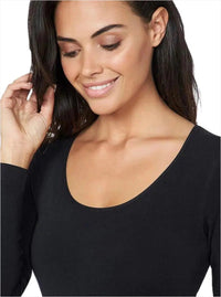 Long Sleeve Bodysuit by Boody in Black
