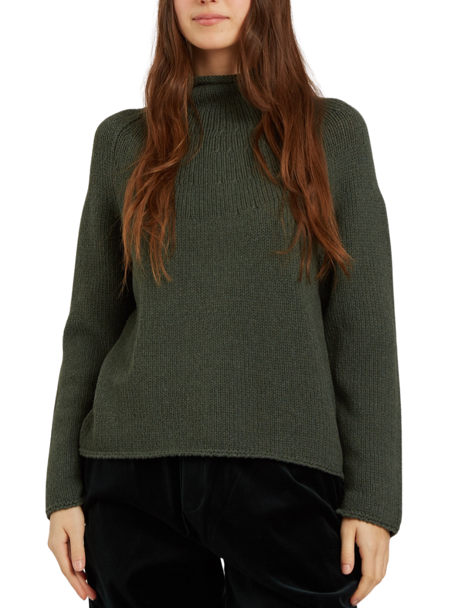 Amaris Cashmere Blend Sweater- Forest Green