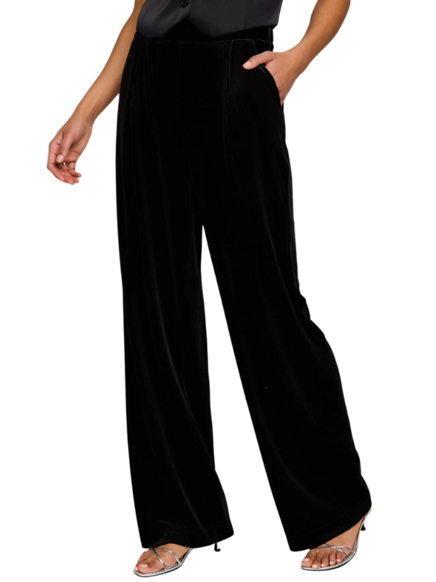 Sylvia Velvet Pant - Black