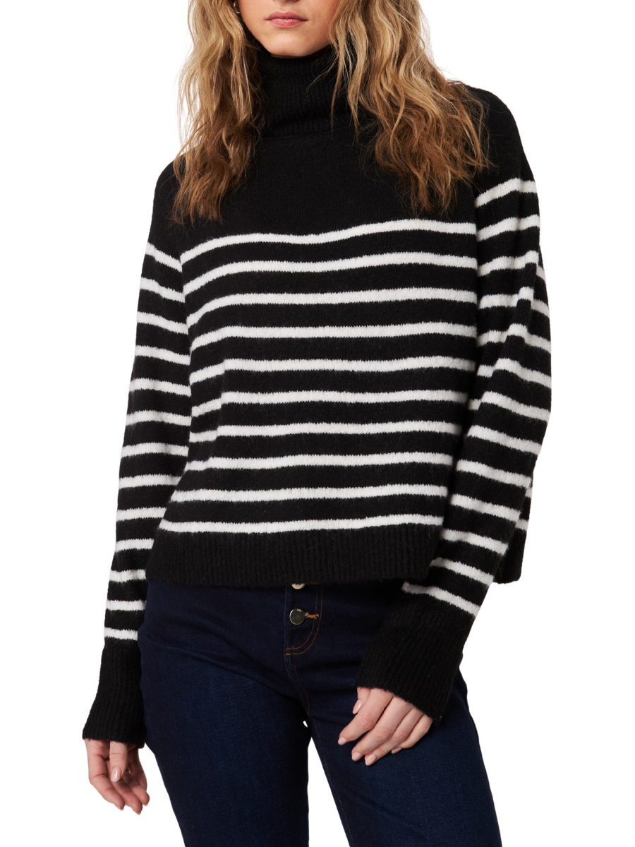 Eli Sweater- Mime Blk/Stripe