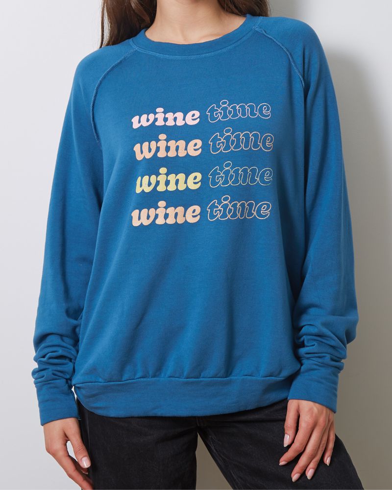 Vita Crew Sweatshirt in Wine Time
