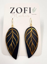Lucille Earring in Navy/Gold