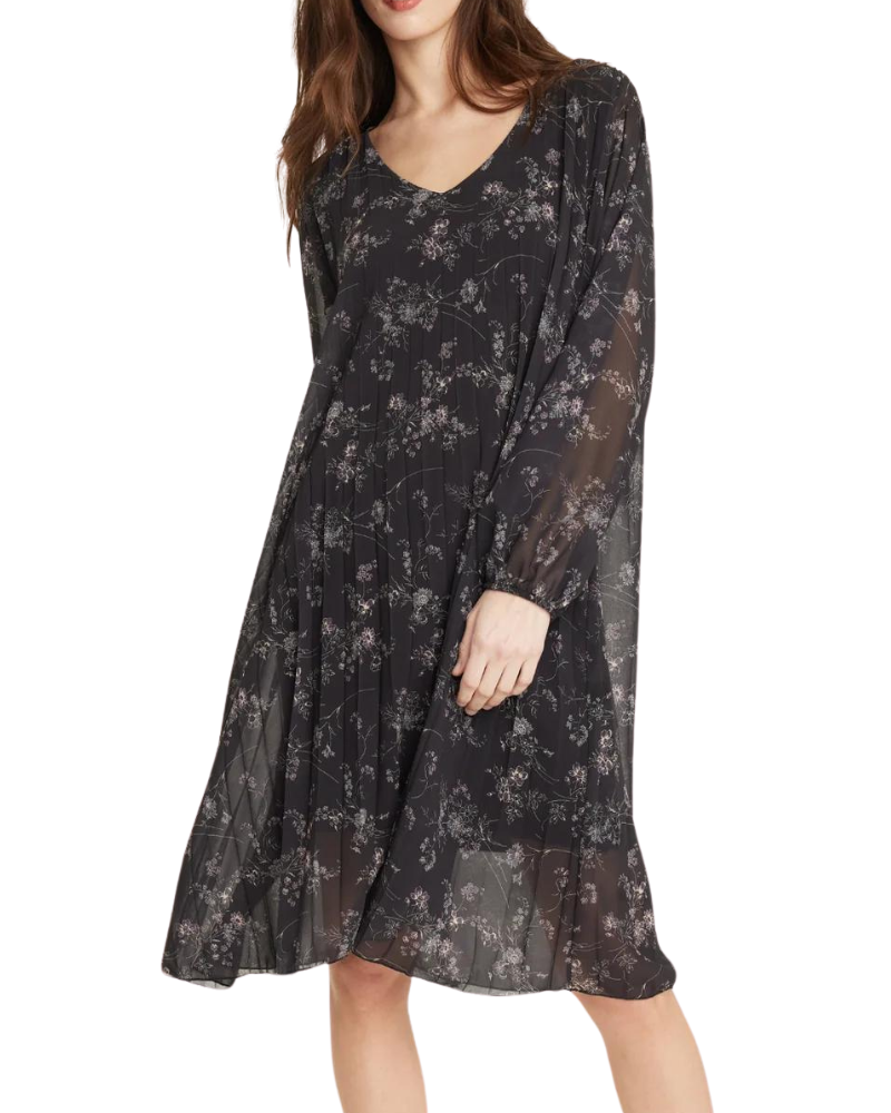 Georgette Dress in Black Floral