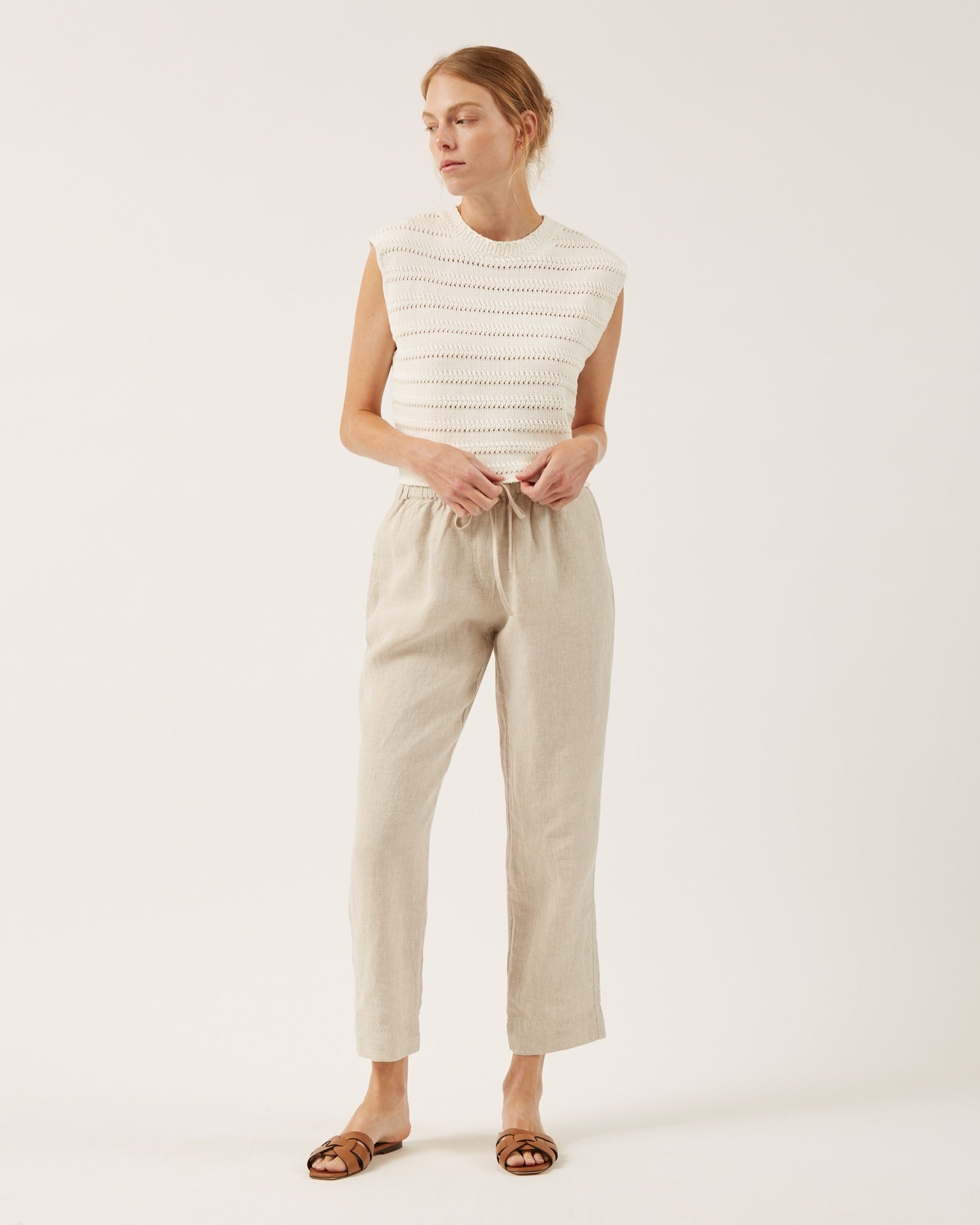 Allen Linen Pant - Oat