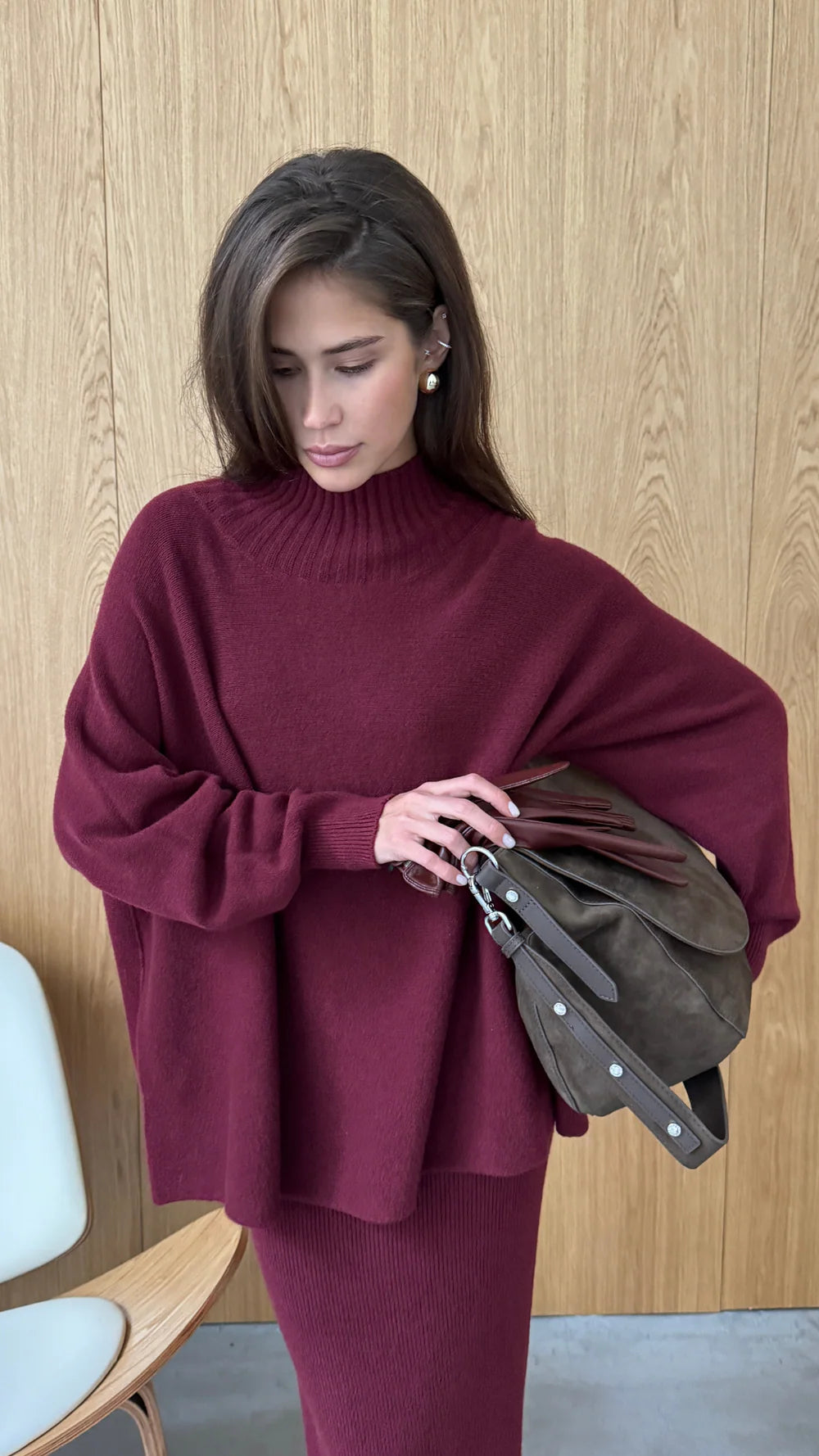 Alma Sweater - Dark Cherry