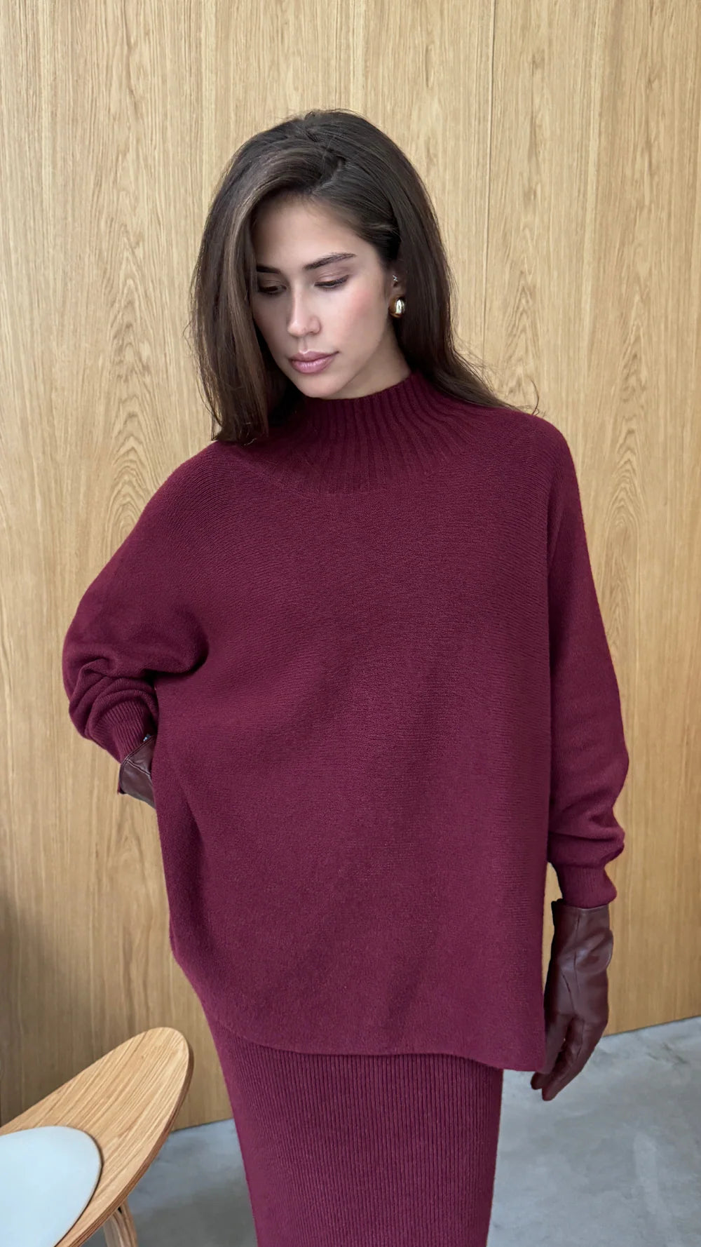 Alma Sweater - Dark Cherry