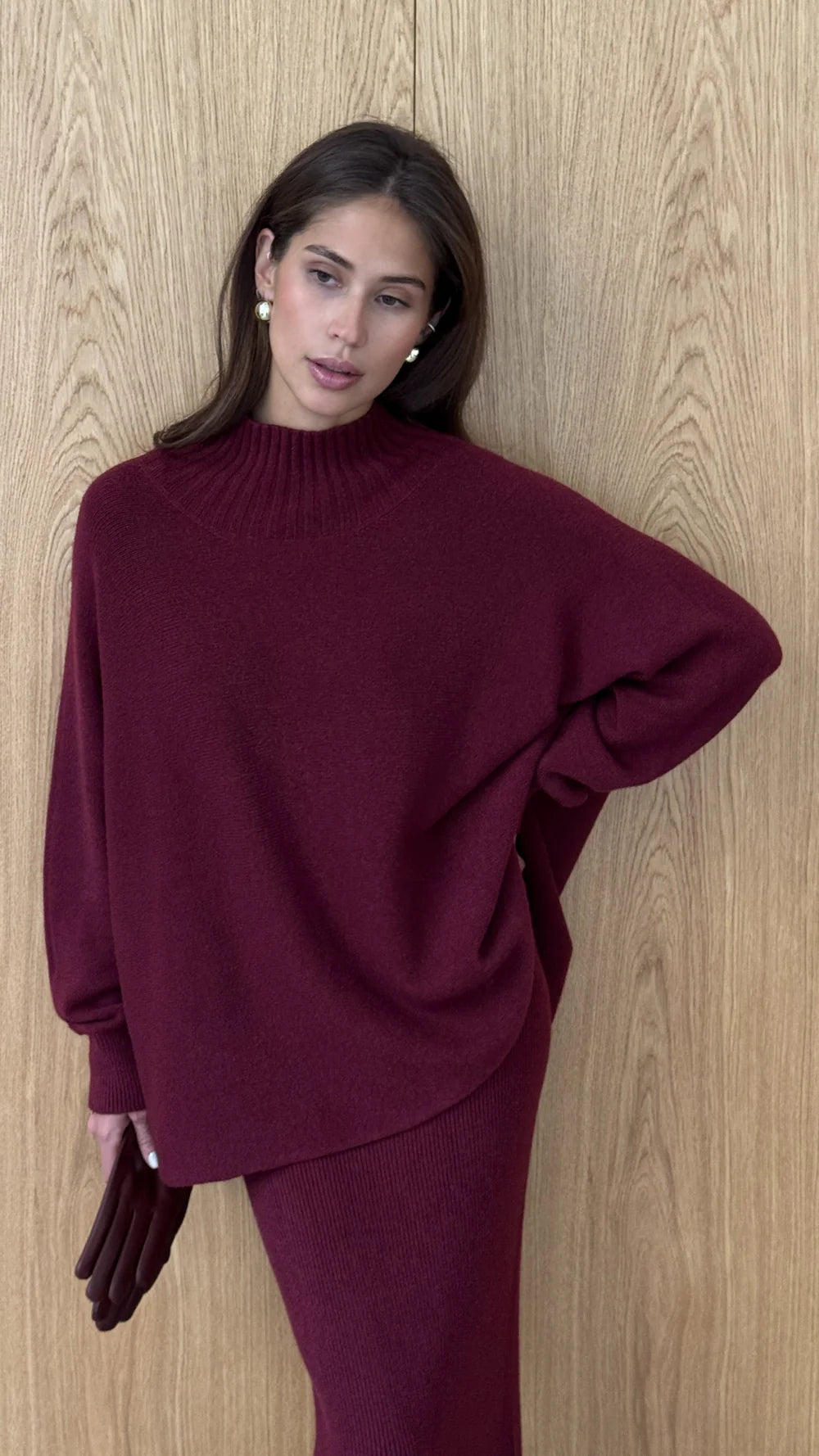 Alma Sweater - Dark Cherry