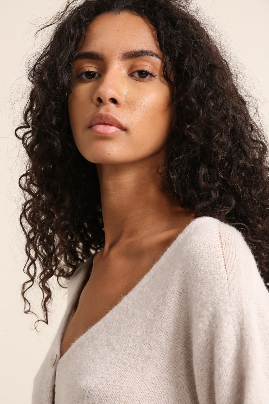 Alpaca Cardigan - Beige