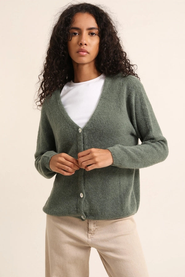 Alpaca Cardigan - Persimmon