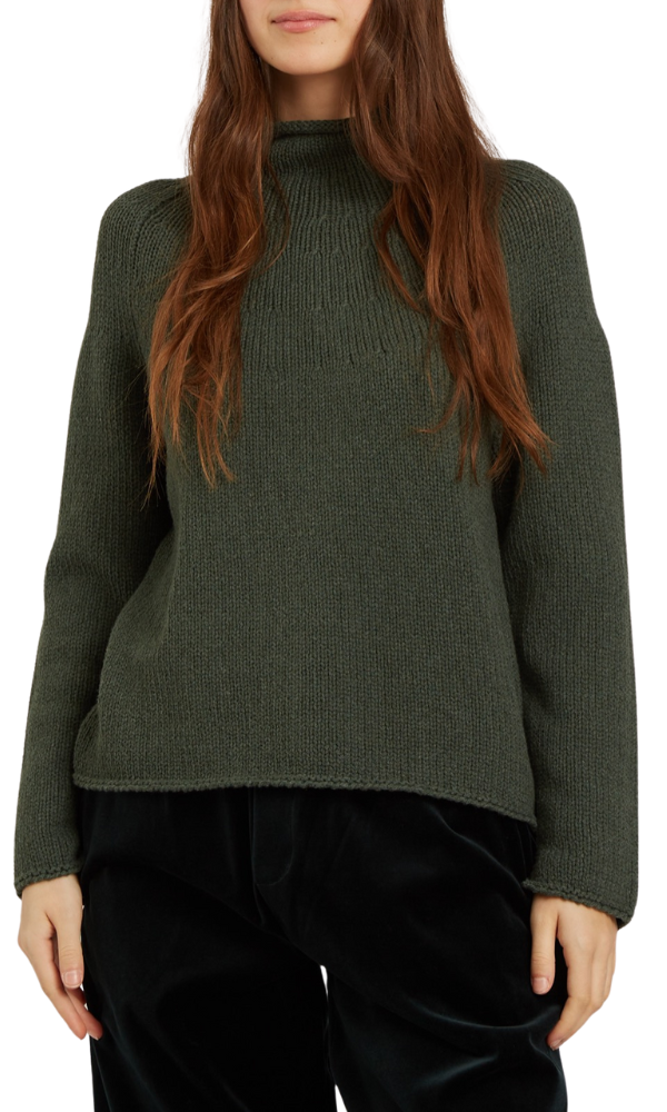 Amaris Cashmere Blend Sweater- Forest Green