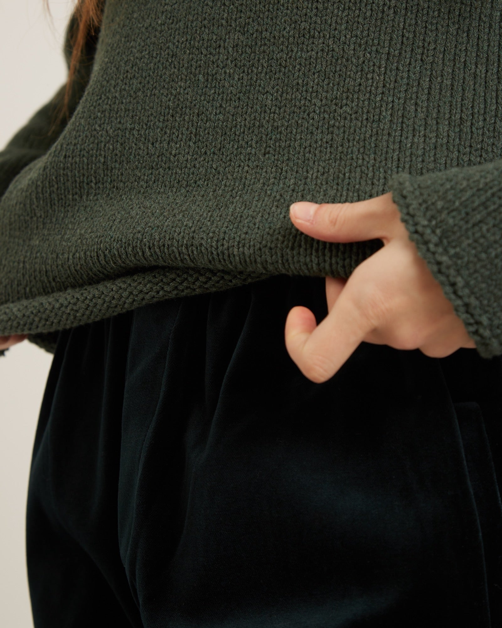Amaris Cashmere Blend Sweater- Forest Green