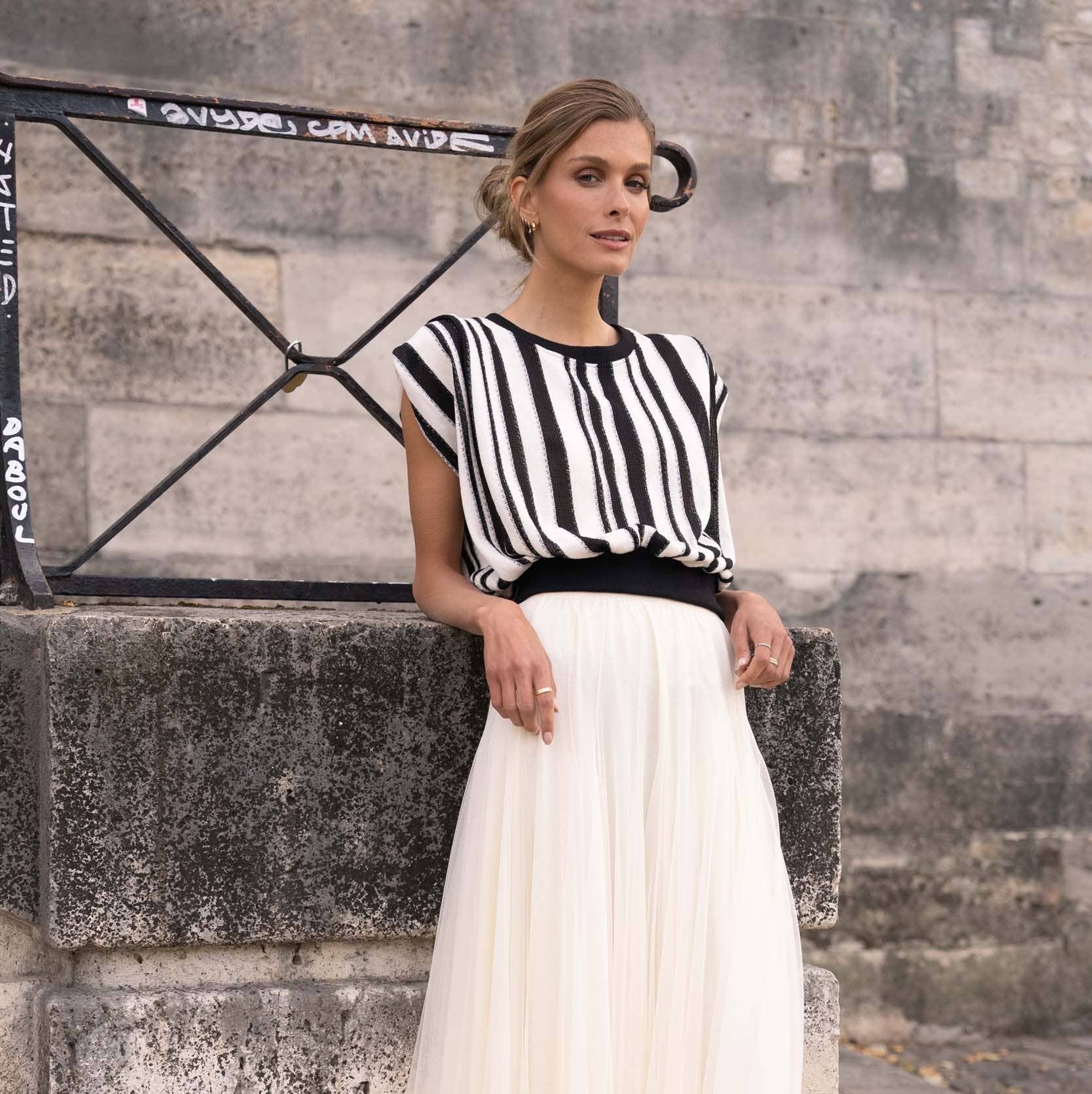 Amber Tulle Skirt - Ecru
