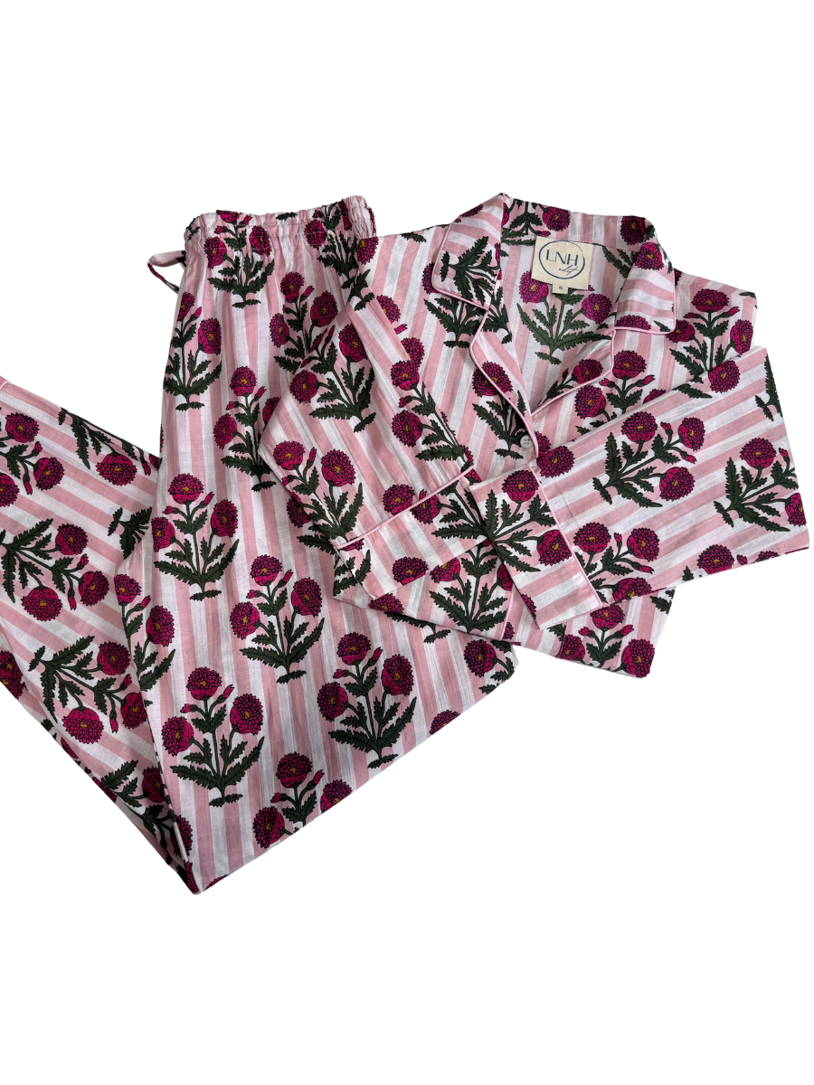 Amie Cotton PJ Set - Pink