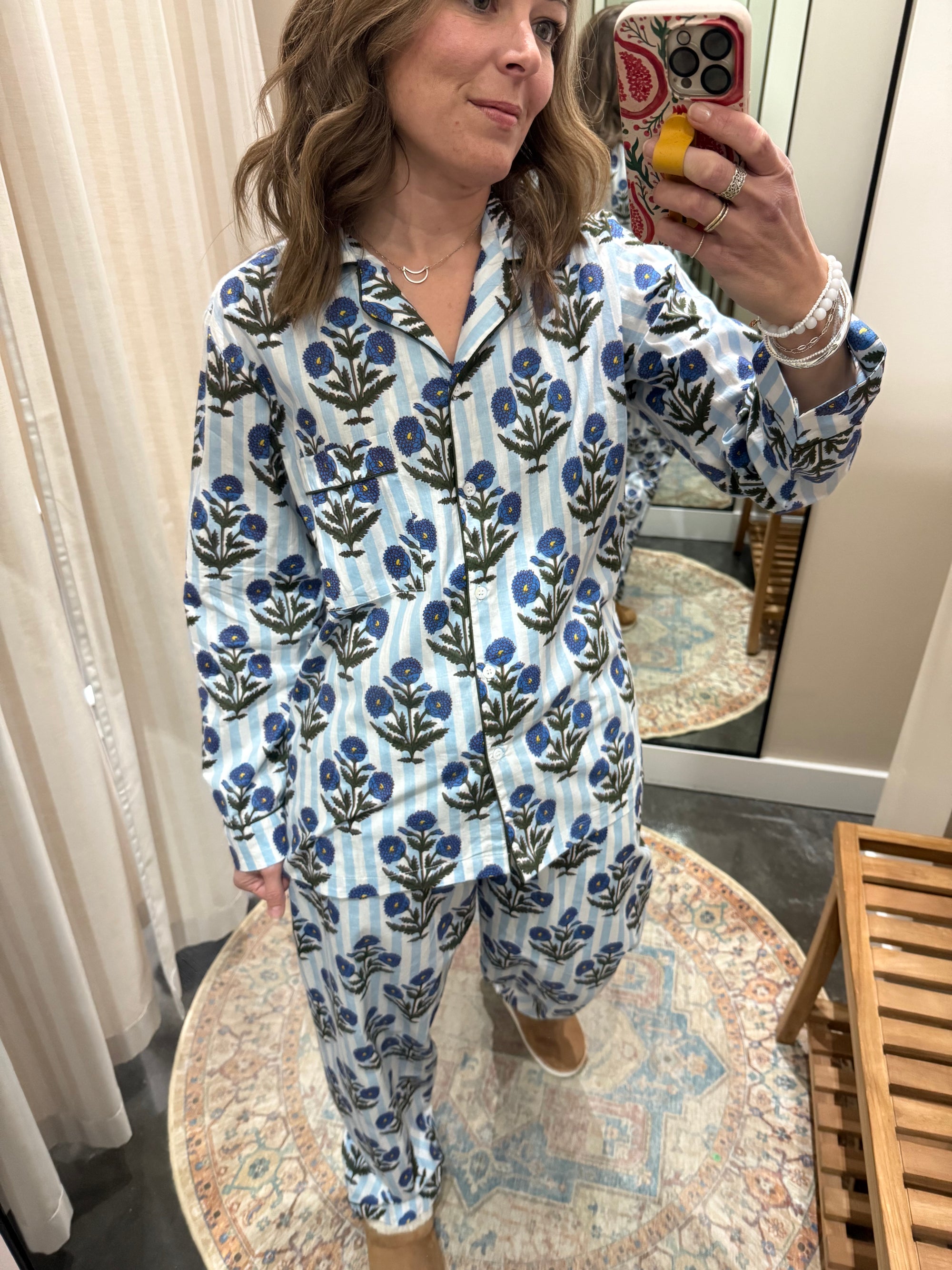 Amie Cotton PJ Set - Blue