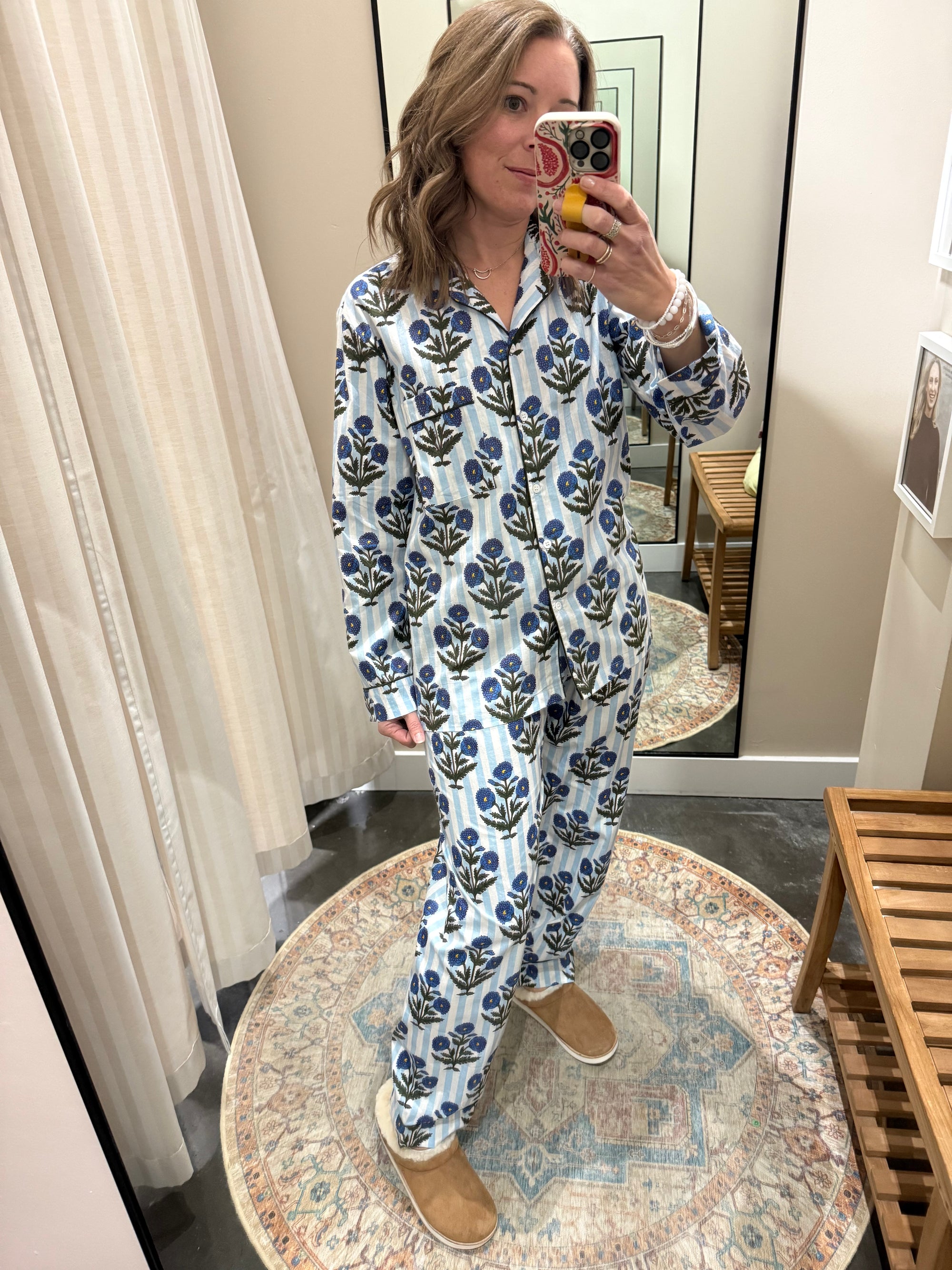 Amie Cotton PJ Set - Blue