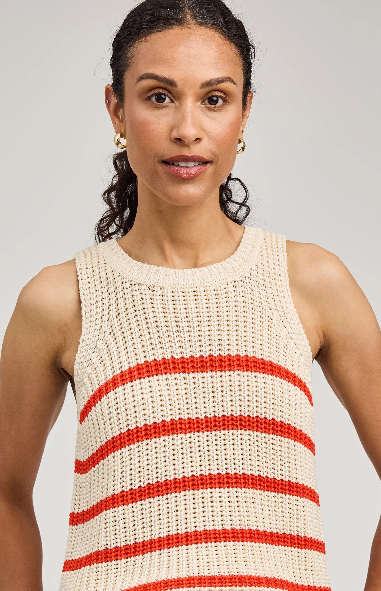 Andrea Knit Tank - Grenadine Stripe