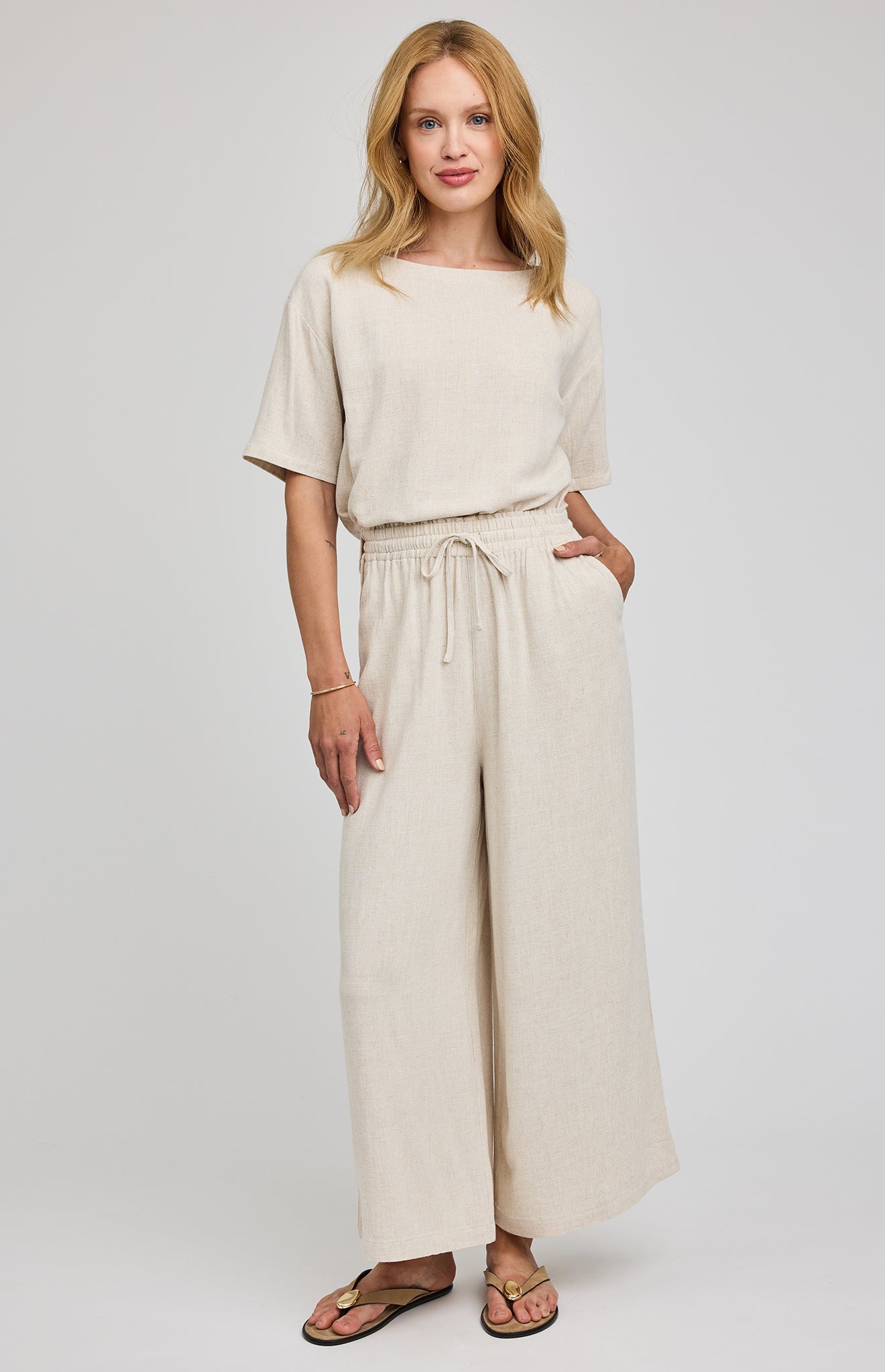 Arlo Linen Blend Pant- Soft Linen