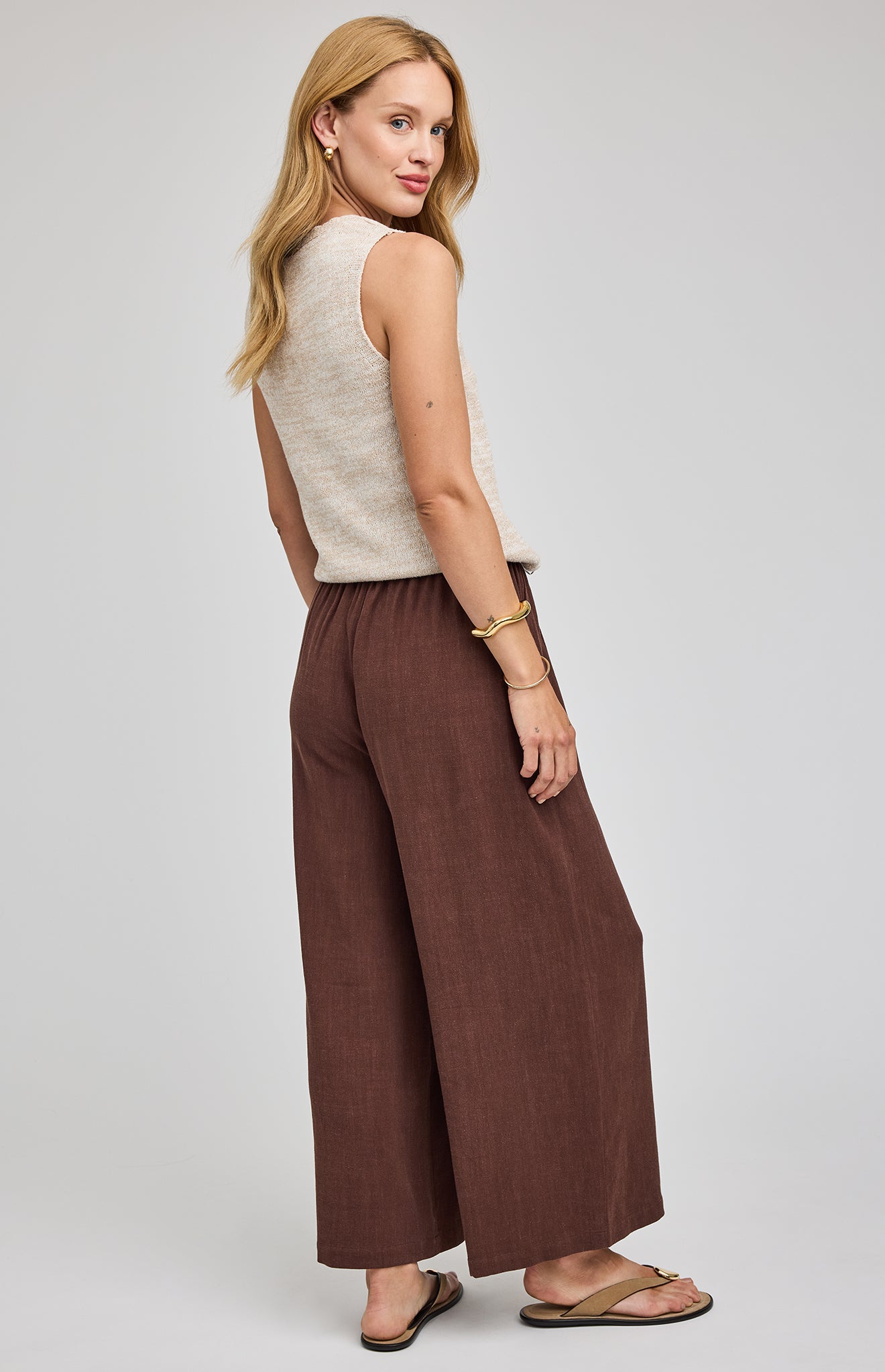 Arlo Linen Blend Pant - Espresso