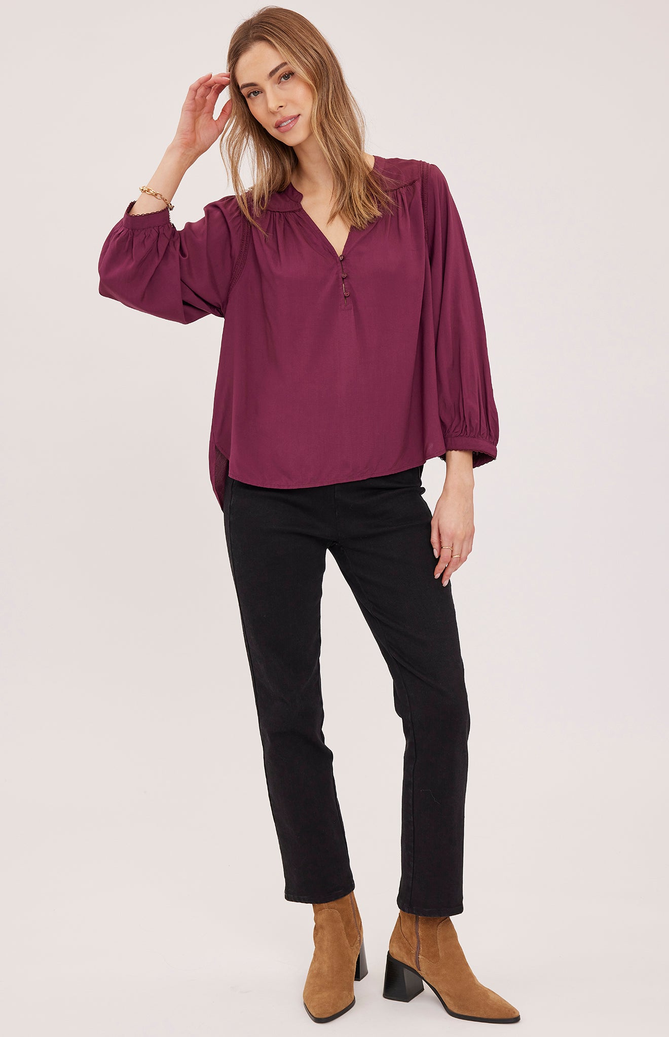 Ashlyn Blouse - Fig